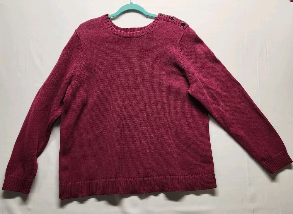 Lands' End Women's Pink Sweater Size 2x 100% Baumwolle